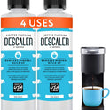 Descaler (2 Pack, 2 Uses Per Bottle) - Made in the USA - Universal Descaling Solution for Keurig, Nespresso, Delonghi and All Single Use Coffee and Espresso Machines