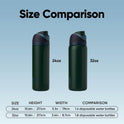 Owala FreeSip Insulated Stainless Steel Water Bottle with Straw, BPA-Free Sports Water Bottle, Great for Travel, 24 Oz, Lost Signal