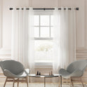 1” Diameter Curtain Rods Itself is 30 to144 inch 1 Pack Fit 30-142 inch, 66 to 120 inch Window with Heavy Duty Adjustable Rod Matte Black Curtain Splicing Metal Extra Long Curtain Rod for Windows