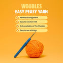 The Woobles Crochet Kit for Beginners - Easy Arts and Crafts Knitting & Crochet Animals Kit As Seen On Shark Tank - Fred The Dinosaur