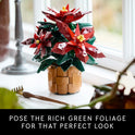 LEGO Icons Poinsettia Building Sets for Adults - Artificial Flowers for Decoration - Festive Holiday Flowers for Table Centerpiece - 10370