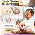 Baby Montessori Rattle & Teething Toys - Safe, Multi-Functional BPA-Free Silicone Sensory Learning Teether Baby Toys for Infant 0-12 Months Teething Relief & Fun Play Perfect Baby Gift for Boys Girls