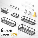 YASONIC Shower Caddy, 100% Rustproof Shower Organizer with Soap Holder, 6 Pack Large Capacity Shower Shelves for Inside Shower, No Drilling Bathroom Organizers and Storage for Kitchen & Home Decor