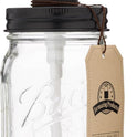 Jarmazing Products Mason Jar Soap Dispenser - Black - 16 oz Ball Mason Jar Liquid Dispenser for Kitchen & Bathroom - Glass - Kitchen Soap Dispenser with Rust Proof Stainless Steel Pump & Lid