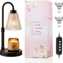 Candle Warmer Lamp with Timer, Dimmable Candle Warmer for Jar Candles, Height Adjustable Wax Melts Warmer, Birthday Gifts for Women Mom, House Warming Gifts New Home Decor