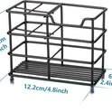 Urbanstrive 304 Stainless Steel Bathroom Toothbrush Holder Toothpaste Holder Stand Bathroom Accessories Organizer (Black, Small)