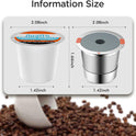 Noalto Reusable K Cups and Coffee Pods,Universal stainless steel k Cups for Keurig 2.0 and 1.0 Coffee Makers machine(2pack)