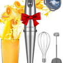 KOIOS Immersion Blender, 1000W Anti-scratch 3-in-1 Hand Blender, Upgraded 12 Speed Stainless Steel Blade Stick Blenders with Turbo Mode, Whisk and Milk Frother, Non-BPA