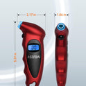 AstroAI Digital Tire Pressure Gauge 0-150PSI, Accurate in 0.1 Increments, Stocking Stuffers with Backlit LCD and Presta Valve Adaptor, 4 Units of Measurement for Car Truck Bicycle, Red