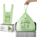 SUPERBIO 13 Gallon Compostable Kitchen Waste Bags with Handles, Food Scrap Bags Certified by BPI, OK compost INDUSTRIAL, 30 Count, 49.2L