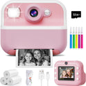 Instant Camera, Front Rear Dual Selfie Kids Camera with 1080P Videos, Holiday Birthday Gifts for Kids Age 3-12, Toddler Portable Travel Print Digital Camera Toy for 4 5 6 7 8 9 Year Boys Girls
