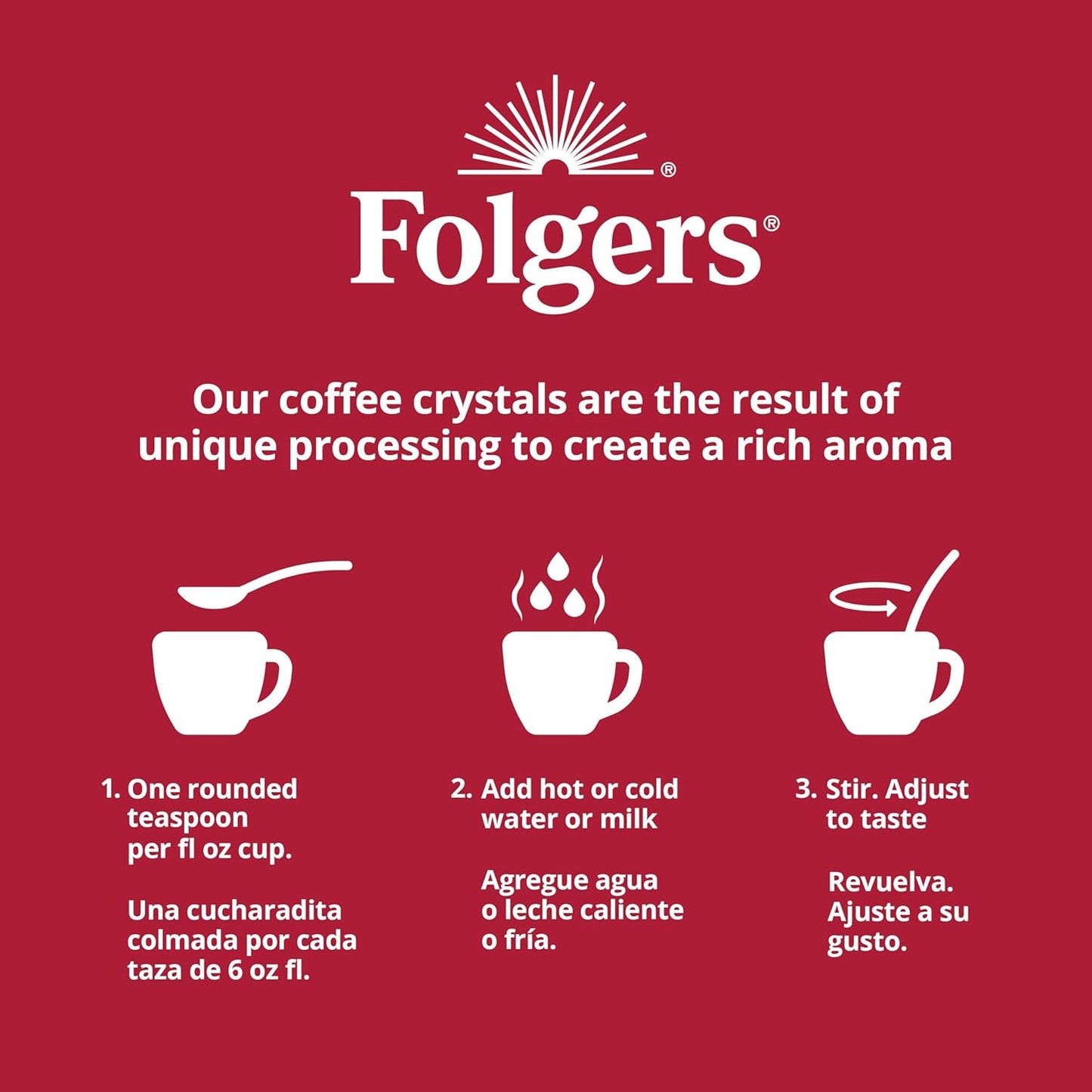Folgers Classic Roast Instant Coffee, 8 Oz. Jar