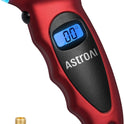 AstroAI Digital Tire Pressure Gauge 0-150PSI, Accurate in 0.1 Increments, Stocking Stuffers with Backlit LCD and Presta Valve Adaptor, 4 Units of Measurement for Car Truck Bicycle, Red