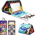 URMYWO Tummy Time Toy - Black and White High Contrast Baby Toys for Newborn - Baby Visual Stimulation Mirror - Montessori Sensory Crinkle Toy for Infant 0-3-6-12 Months - Shower Gift for Boy Girl