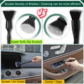 Car Interior Duster Detail Brush Cleaning Gel Kit, Soft Dash Vent Dusting Slime Putty Detailing Brushes Accessories Essentials Supplies Tools for Auto,Truck,SUV,RV
