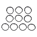 Goody Ouchless Forever Fine Hair Elastics - 10 Ct, Black, Damage-Free Bands, 3X Stronger Hair Ties, Retainable Shape, 16 Strand Inner Core, Hair Accessories for Women & Men