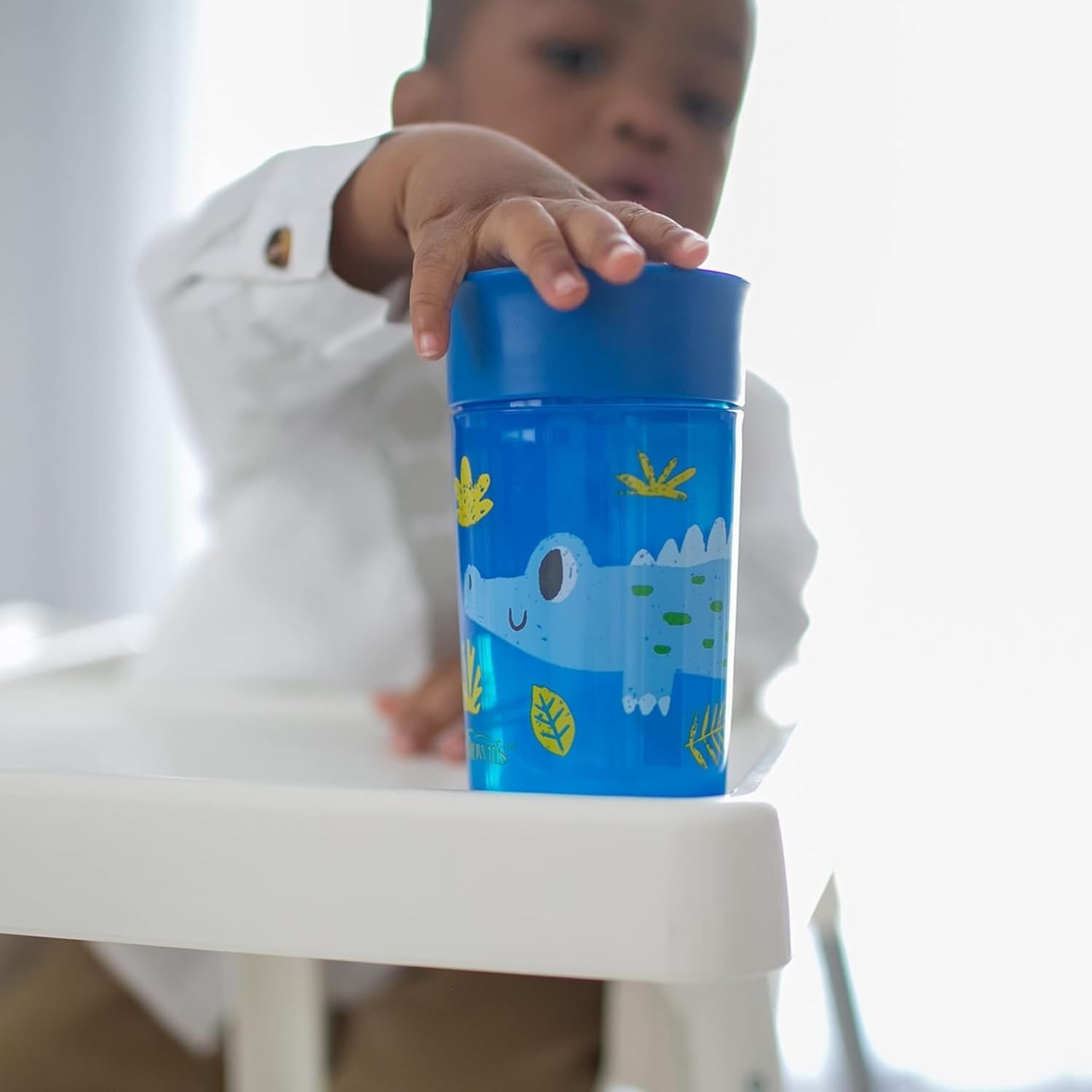 Dr. Brown's Polypropylene (PP) Milestones Cheers 360 Sippy Training Cups for Babies and Toddlers - Blue/Green - 10oz - 2-Pack - 9m+