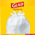 Glad Tall Kitchen Trash Bags 13 Gallon, Unscented Garbage Bags, Quick-Tie, 68 Count
