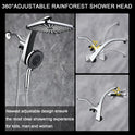 High Pressure Rain Shower Head: Upgrade Shower Heads with Handheld Spray Combo with Fixed Showerhead and 10 Sprays Handheld Shower Head, Detachable Shower head Built-in Magnetic Docking and Power Jets