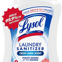 Lysol Disinfectant Laundry Sanitizer & Scent Booster, Laundry Detergent Additive, Color Safe Bleach Alternative, Laundry Odor Eliminator, Kills Bacteria & Viruses, Crisp Linen Scent, 41 Fl Oz Liquid