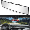 JOYTUTUS Rear View Mirror, Universal 11.81 Inch Panoramic Convex Interior Clip-on Wide Angle Mirror to Reduce Blind Spot Effectively for Car SUV Trucks -Clear