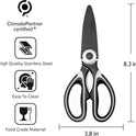 Food Grade Kitchen Scissors All Purpose 3 Pack - Heavy Duty Stainless Steel Cooking Shears for Cutting Meat, Food, Fish, Poultry Sharp Sissors for Dishwasher Safe - with Protective Sheath