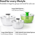 OXO Good Grips Salad Spinner | Lettuce Spinner | Fruit Washer | Fruit Washing Bowl with Strainer | Vegetable Cleaner | Salad Cleaner | Lettuce Washer | 6.22 Quart Capacity