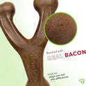 Benebone Wishbone Durable Dog Chew Toy for Aggressive Chewers, Real Bacon, Made in USA, Medium