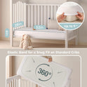Yoofoss Waterproof Crib Mattress Protector 2 Pack, Quilted Crib Mattress Pad Cover Ultra Soft and Breathable, Machine Washable Toddler Mattress Protector for Standard Baby Crib Size 52''x28''