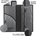 Premium Car Registration & Insurance Card Holder with Magnetic Shut, Vehicle Glove Box Car Organizer - For Documents, Cards, License (Black)