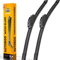 AUTOBOO 26" and 16" Windshield Wipers Blades (Pack Of 2),OEM Quality Premium All-Seasons Wiper blades,Stable and Quiet Armor wiper blades