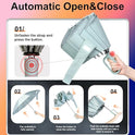 QWB TUMAAOTU Inverted Umbrella with Carabiner Handle, Compact Wind Proof Umbrellas For Rain and Sun Protection, Portable Reverse Folding Umbrella, Car Umbrella for Women Men, 10 Ribs