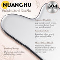 Nuanchu Stainless Steel Gua Sha Facial Tools Metal Guasha Tool for Face Body Jawline Shaper, Double Chin Reducer, Puffiness Reducing, Lymphatic Drainage Massager Skin Care Gift with Pouch
