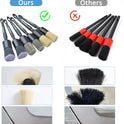 6pcs Car Detailing Brush Set-2pcs Boars Hair Car Detailing Brushes,2pcs Ultra Soft No Scratch Detailing Brush for Air Vent,Leather Seat 2pcs Detail Brushes car Detailing for Interior Exterior