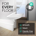Vellure door draft stoppers for bottom of door - NEW premium door sweep / door seal strip (save energy – installs quickly and easily) door weather stripping, ideal for keeping out cold (1x39" white)