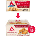 Atkins Peanut Butter Granola High Protein Bar, High Fiber Snack , 16g Protein, 1g Sugar, 4g Net Carb, Protein Snack, 12 Count