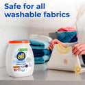 All Laundry Detergent Pacs, Mighty Pacs with OXI Stain Removers and Whiteners, Free Clear, Unscented and Dye Free, 56 Count