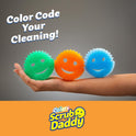Scrub Daddy Color Sponges - Scratch-Free Multipurpose Dish Sponges for Kitchen, Bathroom & Household Cleaning - Made with BPA-Free Polymer Foam (3 Count)