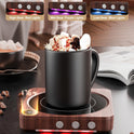 Mug Warmer - 36W Coffee Mug Warmer for Desk with Temperature Display, 2-12Hrs Auto Shut Off, Smart Candle Warmer - Ideal Coffee Gifts Accessories Keep Beverages Coffee Warmer (Wood) (Wood)