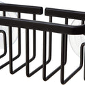 SunnyPoint NeverRust Kitchen & Bathroom Sink Caddy for Sponges, Scrubbers, Soap, 6" x 2.5" x 2.65", with Adhesive Mount - Additional Suction Cup Included –Aluminum (Black)