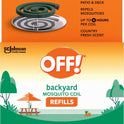 OFF! Backyard Mosquito Repellent Coil Refills, Perfect for Outdoor Patios Country Fresh Scent, 6 Count
