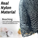 African Net Sponge Authentic, African Exfoliating Sponge Real African Net Black Owned, African Bath Sponge Back Scrubber, Body Exfoliator Shower Bath Accessories (Black)