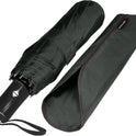 SIEPASA Compact Travel Umbrella - Windproof Auto Open/Close, Small Folding Umbrella for Rain - Lightweight & Durable with Fiberglass Frame, Waterproof Canopy - Fits Backpack, Purse, Suitcase. (Black)