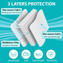 100 PCS Disposable Face Masks, Black Disposable Masks, 3 Ply Protection Face Masks