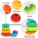 Baby Spinning Stacking Toys for Toddlers 1-3, Rainbow Ring Stacker Montessori Toys for Babies 6-12 Months, 1 2 3 One Year Old Girl Boy Birthday Gifts, Autism Sensory Learning Toy
