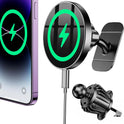 Coolpow for Magsafe Car Mount Charger【100% Stable】 15W Magsafe Car Charger Magnetic Phone Holders for Your Car Accessories for Women Men car Phone Holder Wireless Car Charger for iPhone
