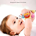 Bloobloomax Wrist Rattle Socks and Foot Finder Set, Infant Girl Boy Toys for Babies 0-36 Months, Newborn Hand & Foot Toys for 0 to 3 Years, Baby Shower Gifts Set (Red Gift Box)