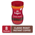 Folgers Classic Roast Instant Coffee, 8 Oz. Jar