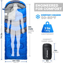 Sleeping Bag for Adults & Kids – Lightweight, Waterproof, Cold Weather Camping Sleeping Bag