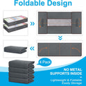 Budding Joy 90L Under Bed Storage Containers, Closet Organizers and Storage Bins, Foldable Underbed Storage Bags for Wrapping Paper, Blanket, Clothing, Comforter, Sweaters, Pillows, Linen Sheets, Grey